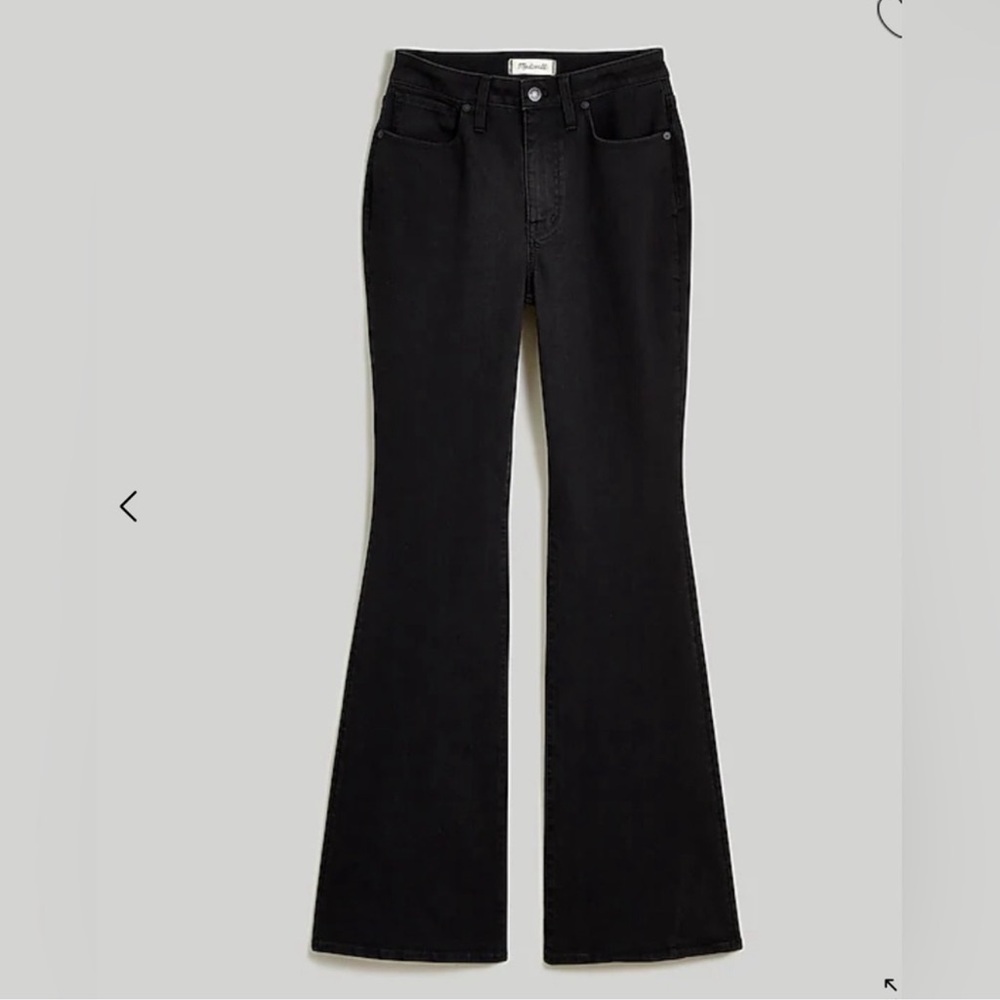 NWT Madewell Perfect Vintage Flare Jeans Womens Size 29 Black High Rise Denim